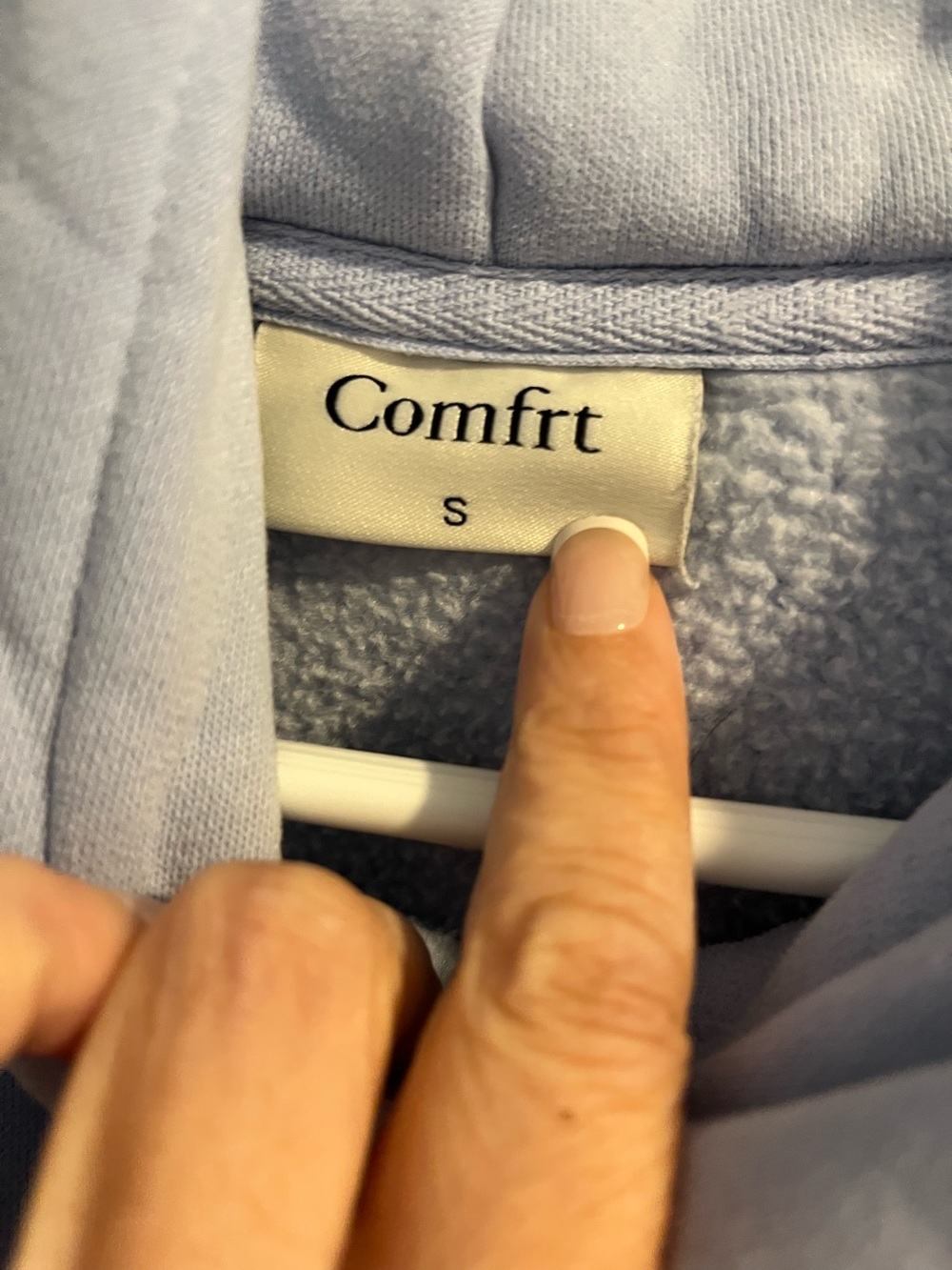 Comfort Collection Light Blue Hoodie Sweatshirt - Picture 2 of 3